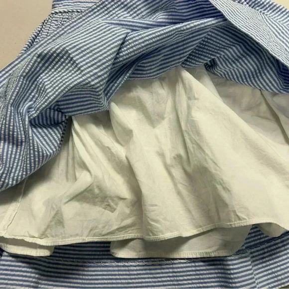 Girls Polo Ralph Lauren Formal Blue Seersucker Spring Or Summer Dress Size 4 - Picture 5 of 6
